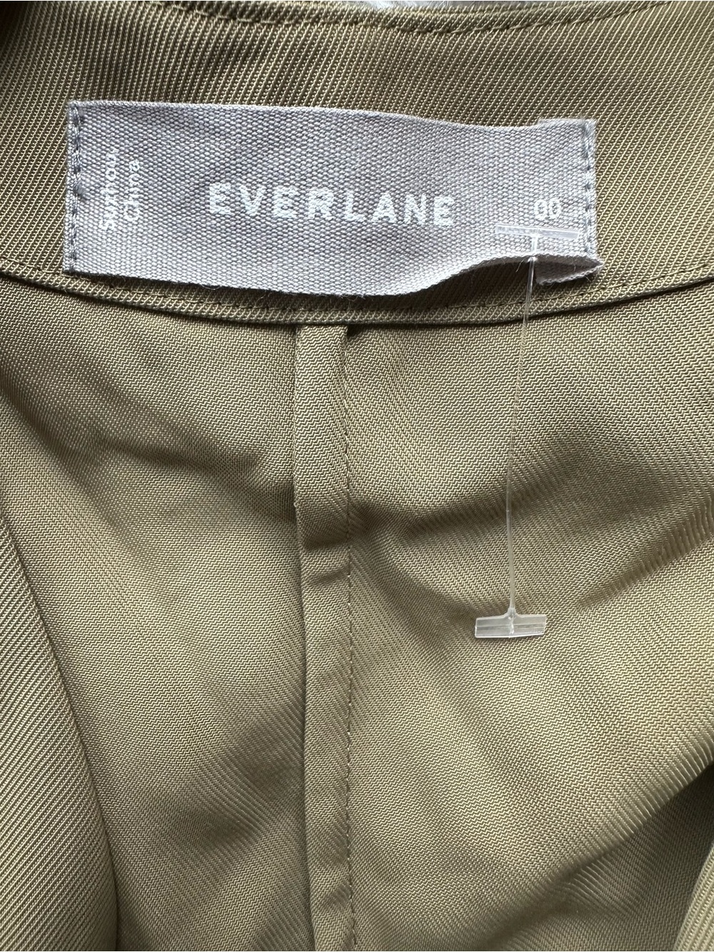 Everlane Japanese Goweave Olive Wrap Robe Dress with Self-Tie 00 - Picture 5 of 15